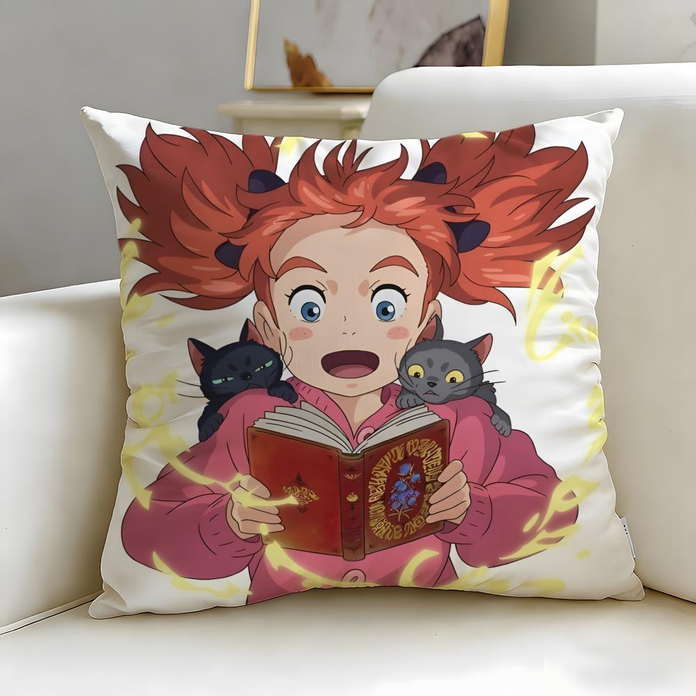 

movie Mary and the Witchs Flower Cushion Cover Soft EasyWash Pillow Case Versatile for Couch Bed Travel and Office 30X30cm