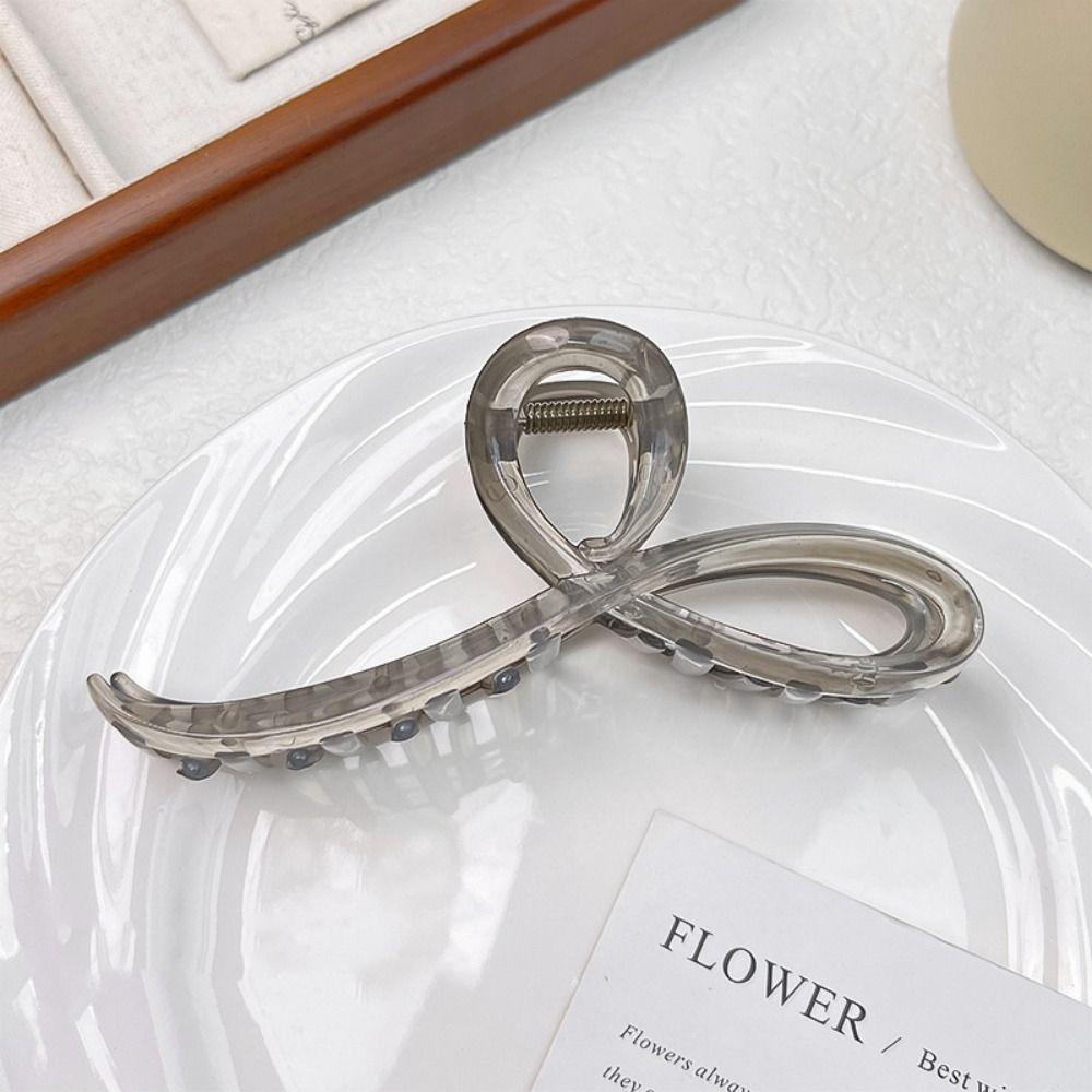 Bow Back Headband Hair Clips Jelly Color Hairpin Fashion Shark Clamp  Girls