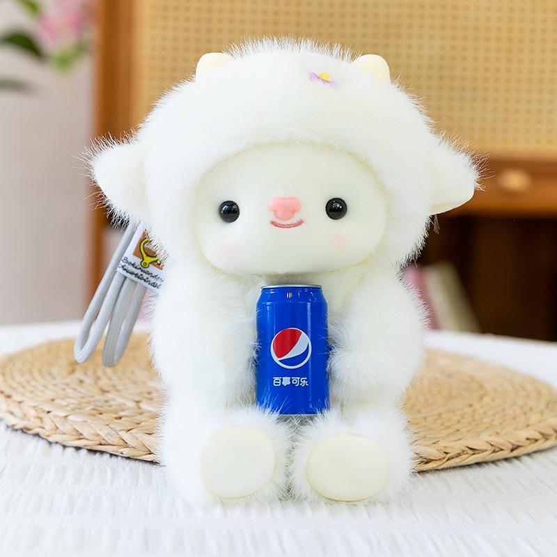 Super Cute Burger Gourmet Lamb Plush Toy Girl Backpack Pendant French Fries Keychain Activity Gift