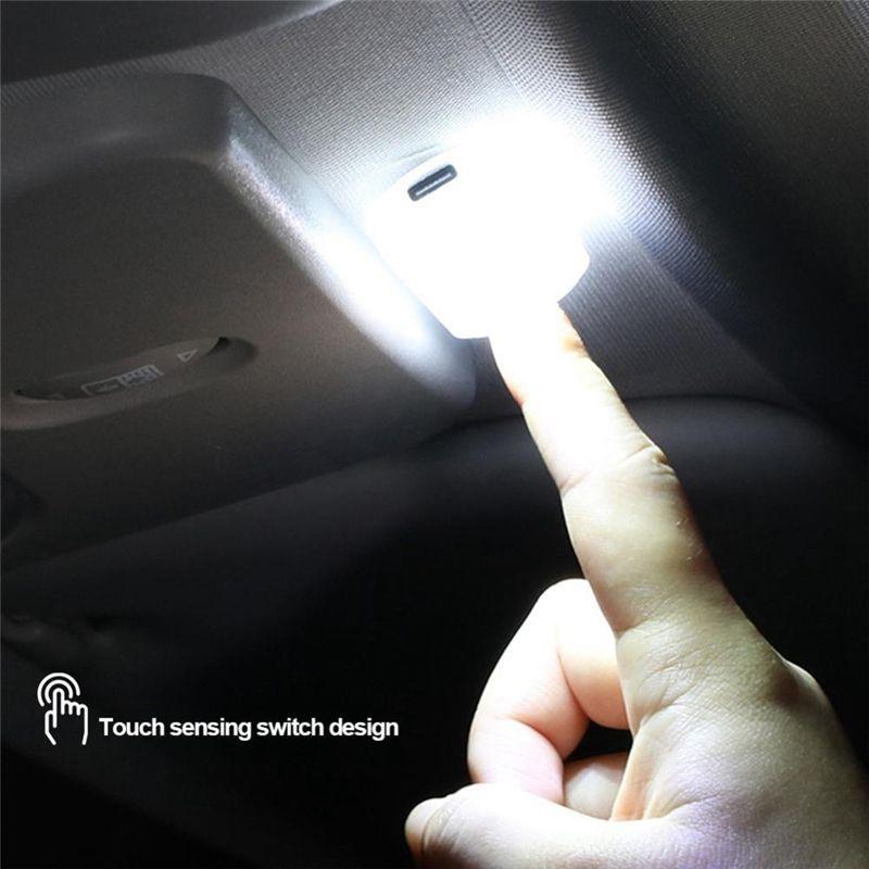 Durable Car Touch Lights Rechargeable Car Interior Dome Light Roof Ceiling Reading Lamps Trunk Magnetic Mini Lamp