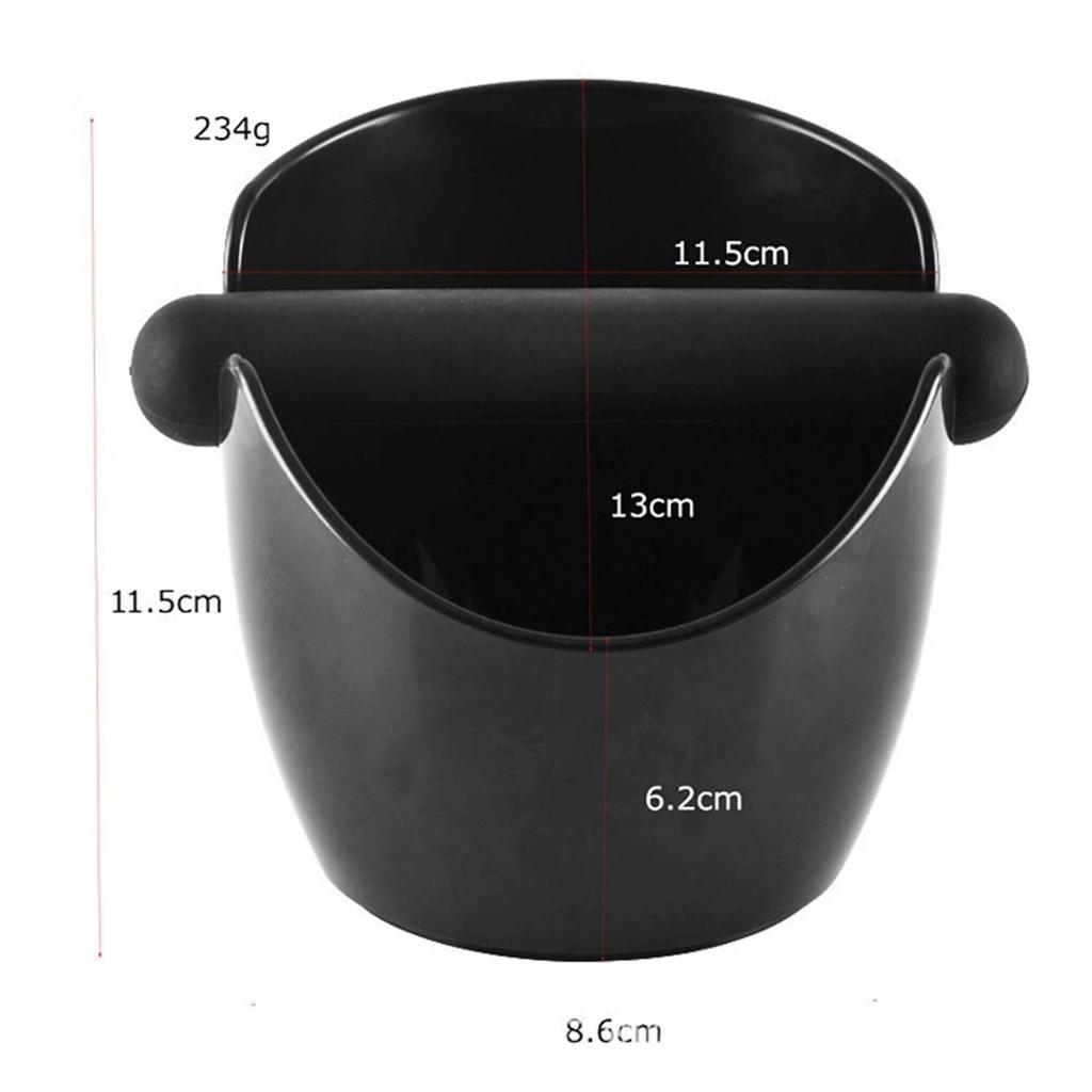 Coffee Knock Box Black Anti Slip Coffee Grind Dump Bin With Detachable Knock Bar Residue Box Coffee Tools Cafe Accessories
