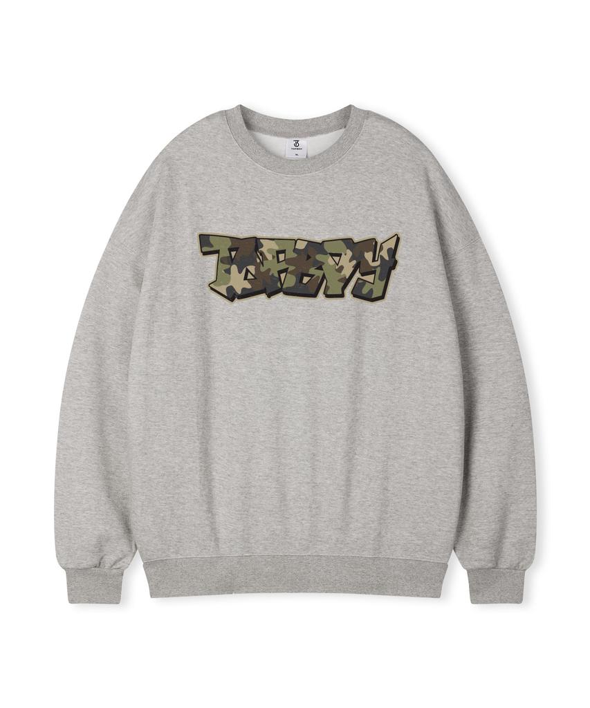 TOPBOY Camo Vibe Oversized Brushed Print Sweatshirt