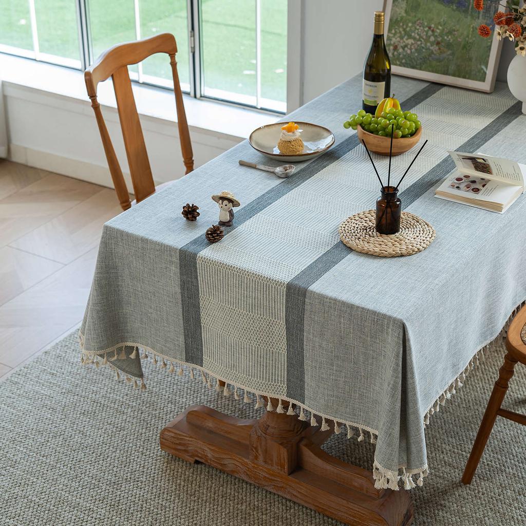 Cross Cotton And Linen Fabric Tablecloth High-End Linen Tablecloth Dining Table Cloth Coffee Table Cloth Rectangular Cover Towel