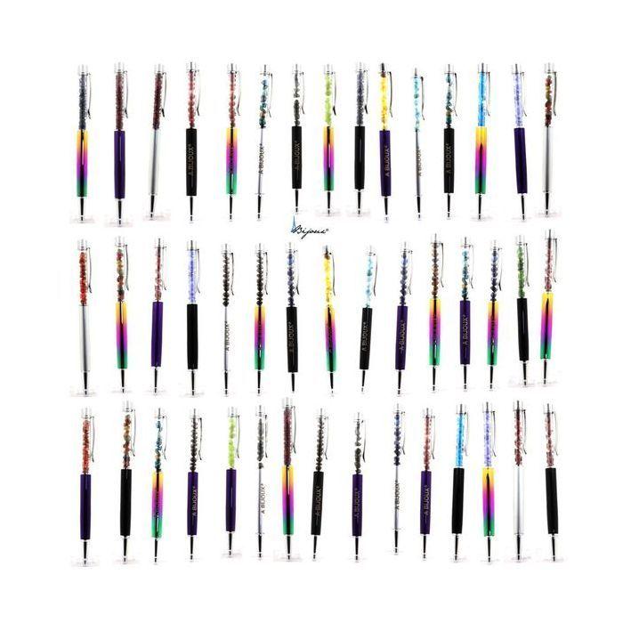 Pierres et Minéraux. Stylo minéraux Hématite d'Allevard, Isère, France. Couleur gris.