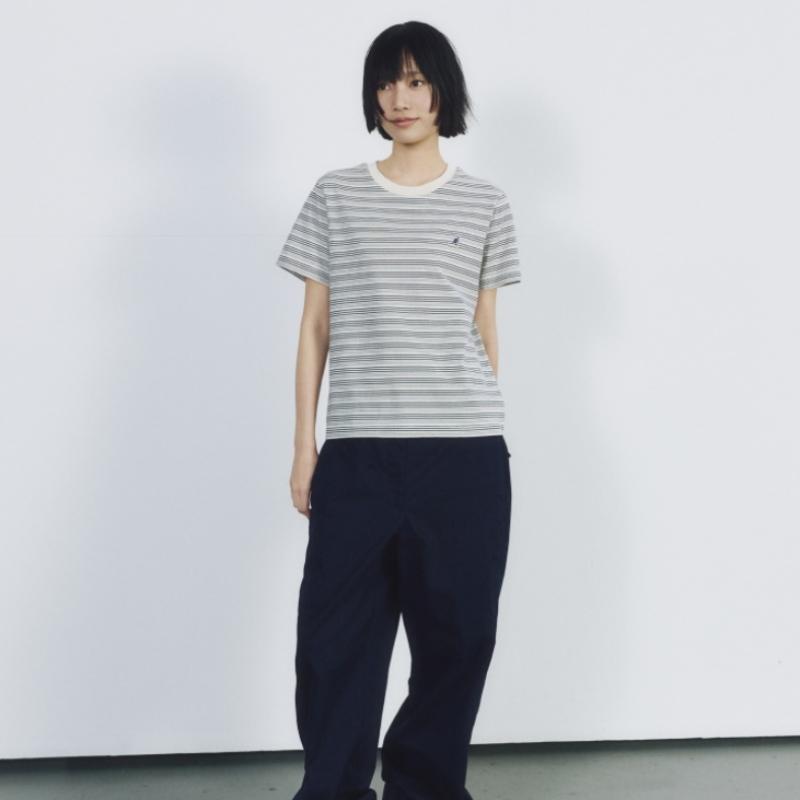 Kangol Women S T ShirT 2847 Navy fineSSe STripe