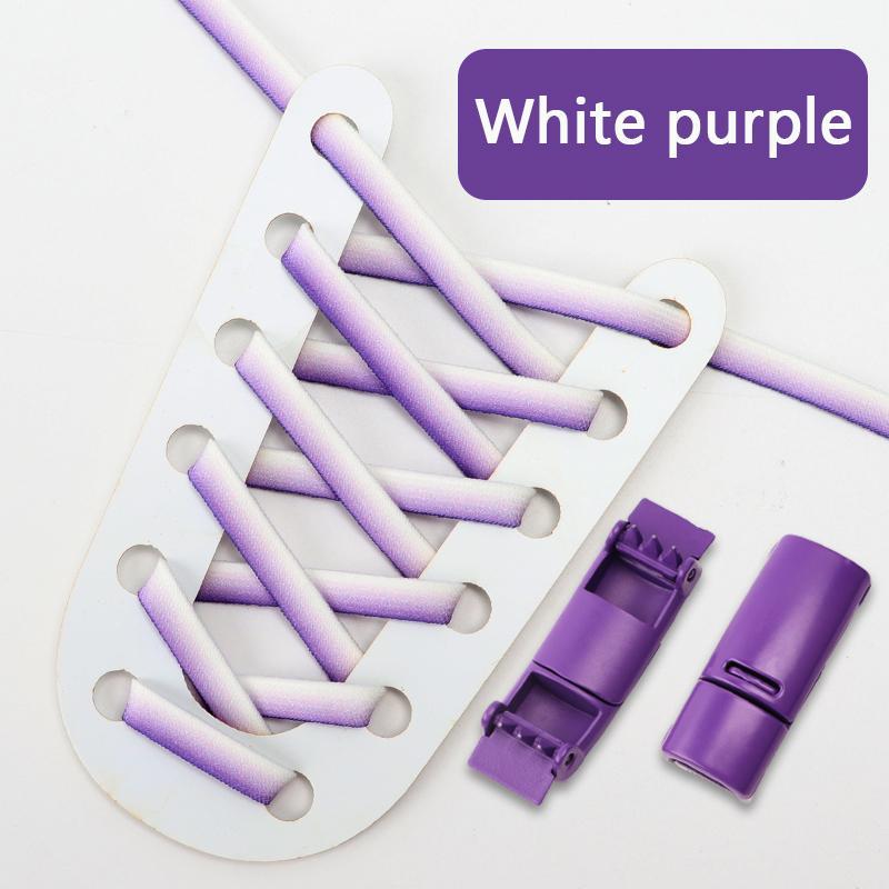 Magnetic Lock Shoelaces Without Ties Shoelace Flat Elastic Gradient Colorful Laces Sneakers for Kids Adult No Tie Shoe Laces