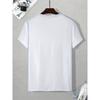 European Size Men's Phoenix Pattern Summer Casual Round Neck Short T-Shirt