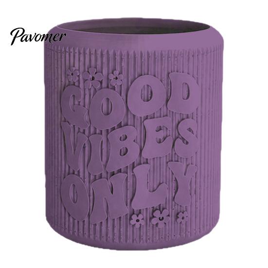 Small Containers for Indoor Gardening 3D Printed Planter, Good Vibes Only Flower Pot, Minimalist Plant Holders Windowsill Cute Cactus Container