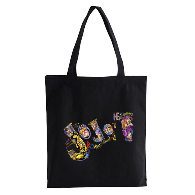 Japanische Anime JoJo Bizarre Adventure Einkaufstasche Manga wiederverwendbare Damen Canvas Tragetaschen Druck Eco Bag Shopper Schultertaschen