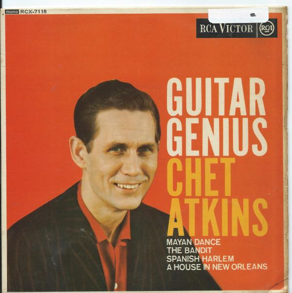 

7-дюймовая пластинка ЧЕТ ЭТКИНС - Гений гитары RCX7118 RCA Victor 1963 Великобритания Кантри/Фолк Б/У