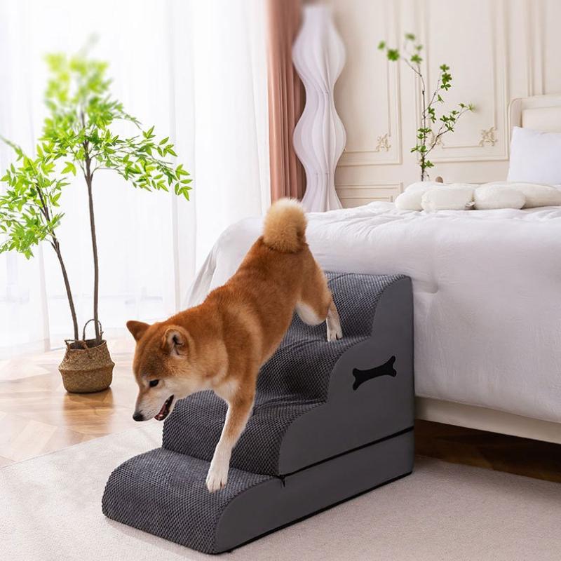 Safety Ramps Pet Stairs for Small Dogs Cats Non Slip Washable Foam Steps Climbing Ladder for Sofa Bed Accessories Dog Ramp