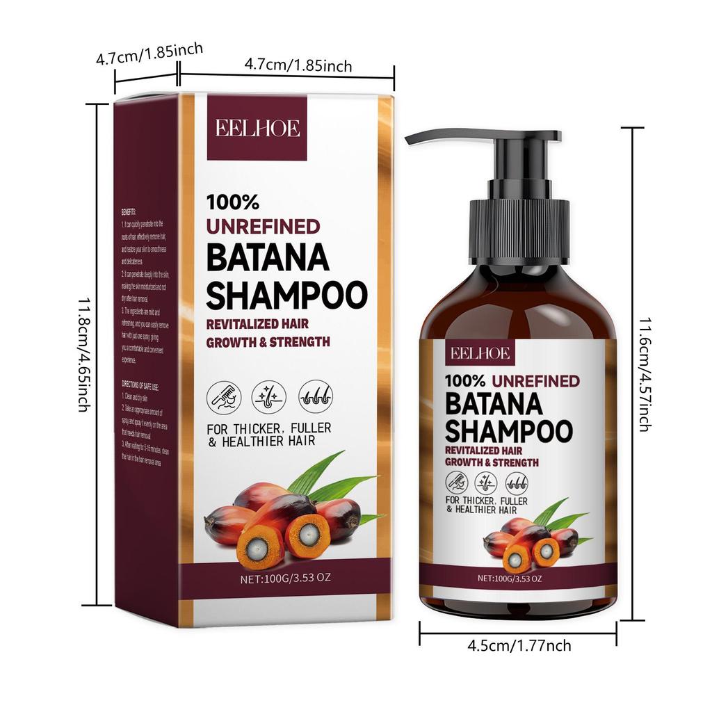 Champú Tratamiento Orgánico de Aceite de Batana Cabello Dañado con Puntas Abiertas Reduce la Caída del Cabello Limpieza Profunda Nutre
