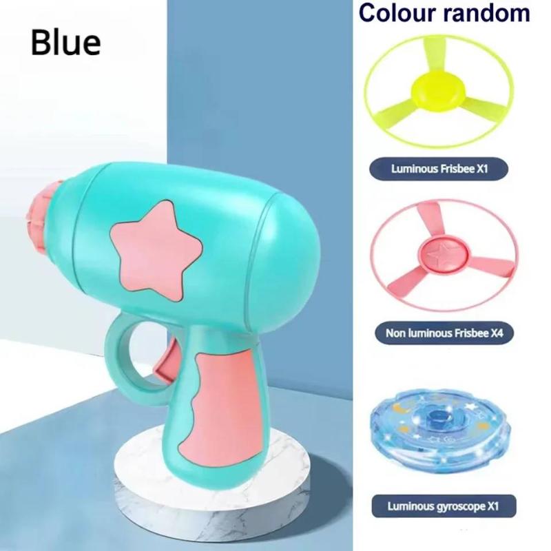 Children Saucer Launcher Outdoor Spinning Top Dinosaur Gun Toys Mini Flying Disc Shooting Gun Funny Cat Toy