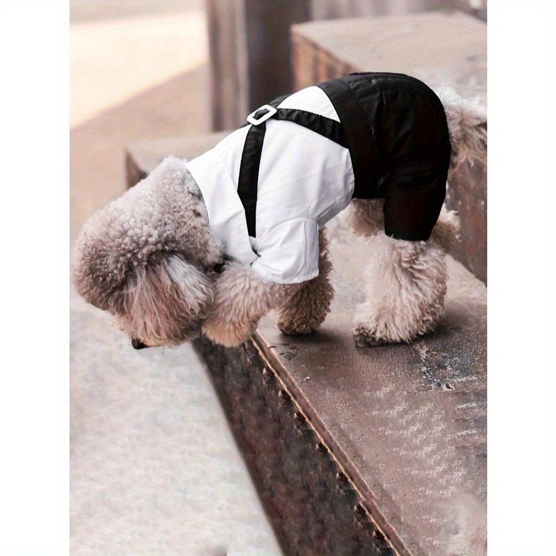 1pc Pet Cooling Shirt, 4-Leg Design, Formal Collar, Cat Dog Clothes