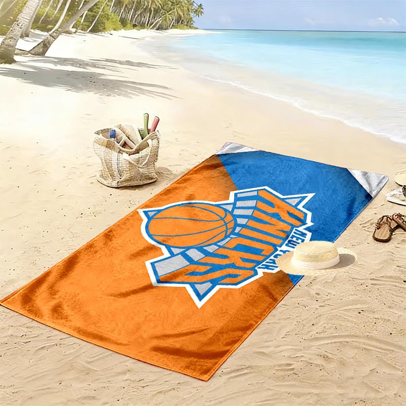 York Knicks Print Beach Towel, Large Soft Quick Dry Towel for Beach Camping Swimming