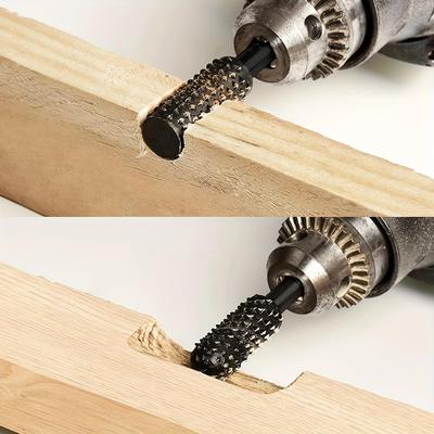 10db fafaragó reszelő reszelő fúrószár, 1/4" 6 mm-es forgó reszelő fúrószár készlet, barkácsolás famegmunkálás forgó dombornyomott véső alakú szár