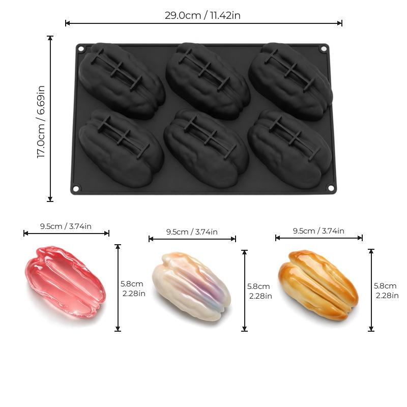 Modern Style Silicone Chocolate Mold for Pecan Nuts Food Grade with Artistic Mousse Cake Design for Elegant Desserts