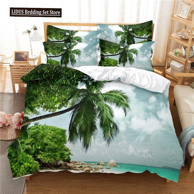 Morski Krajobraz Krzesło Plażowe Chmura Zestaw Poszewki na Kołdrę Rozmiar King Queen Poszwa na Kołdrę Dla Nastolatków Poliestrowy Zestaw Pościeli z Poszewką na Poduszkę