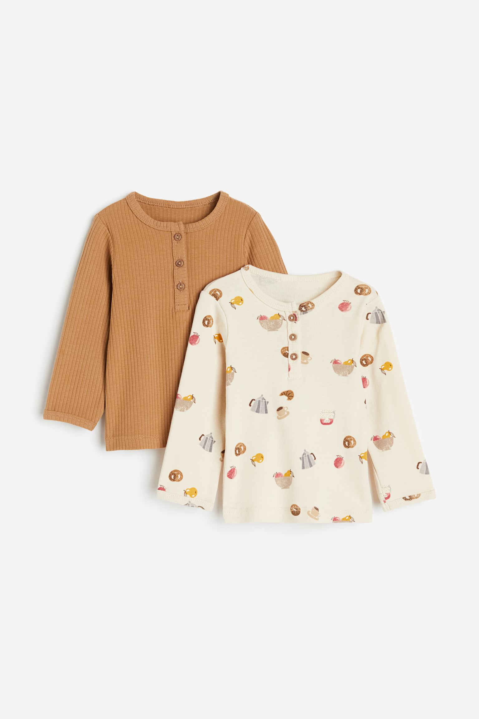 

2-pack cotton Henley tops