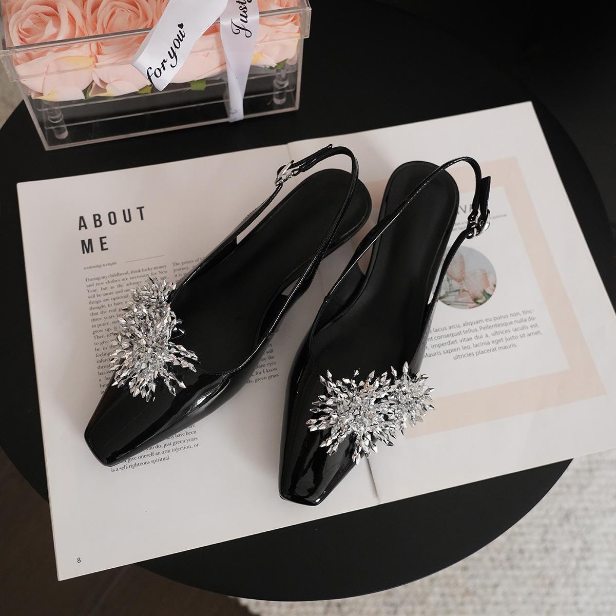 

Версия из овчины~ Темперамент знаменитости сандалии-фейерверки женские красивые туфли на низком каблуке с сумкой на носке французские туфли-лодочки с ремешком на подъеме Мэри Джейн 35 чёрный