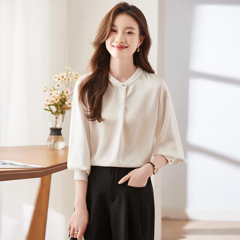 Women s Long-Sleeve Chic Commuter Shirt L