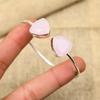 Pink Chalcedony Gemstone 925  Solid Sterling Silver  Beautiful  Adjustable Cuff Gift for Women