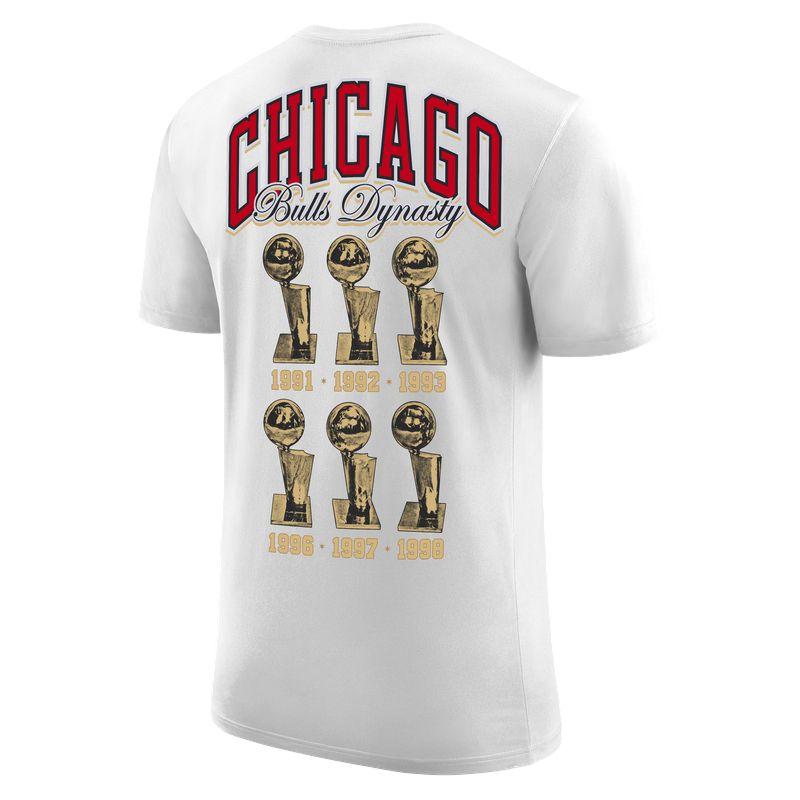 Nike Bulls Print Logo Loose Fit Crew Neck Short Sleeve T-Shirt Men Tops White DA7285-100