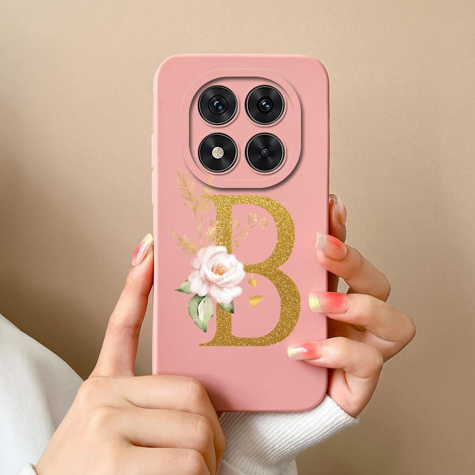 Case For Redmi Note 14 Pro Plus Simple Letter Soft Liquid Silicone Shockproof Phone Cover For Redmi Note14 14Pro 4G 5G Fundas
