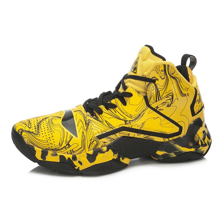 Li Ning Power 2 Basketball Shoes Men's High Top Yellow/Black ABAK035-6
