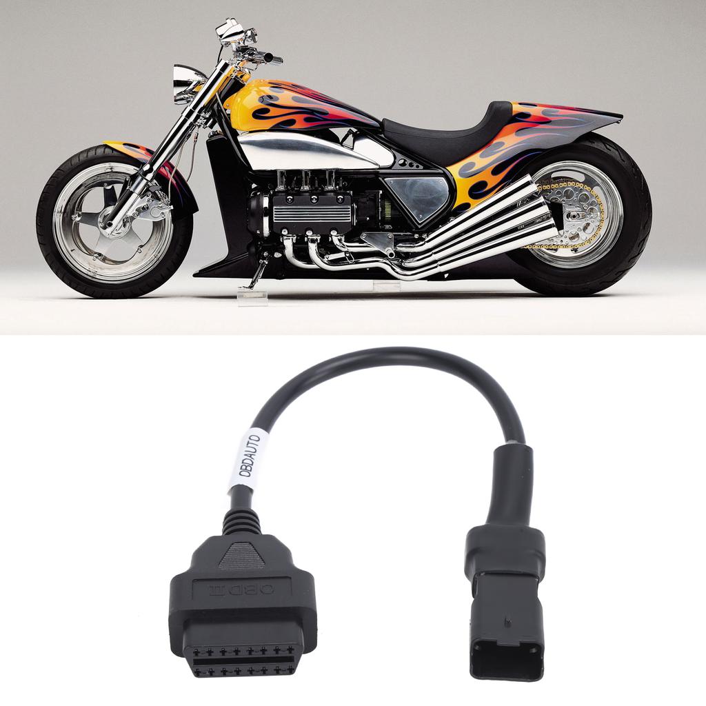 4Pin OBD Diagnostic Cable Adapter OBD2 Extension Connector Replacement for Ducati Motorcycles