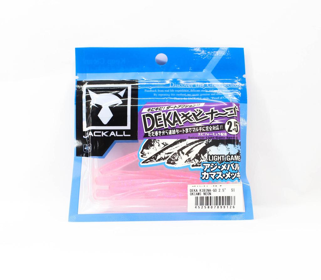 Sale Jackall Soft Lure SW Deka Kibina-Go 2.5 Inches Okiami Neon (9126)