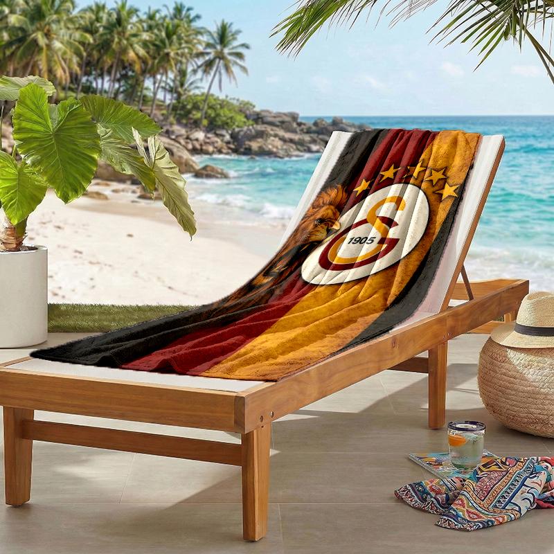 Galatasaray Fashion Beach Towel: Ideal for Summer Adventures Soft, absorbent and quick drying suitable for swimming and bathing