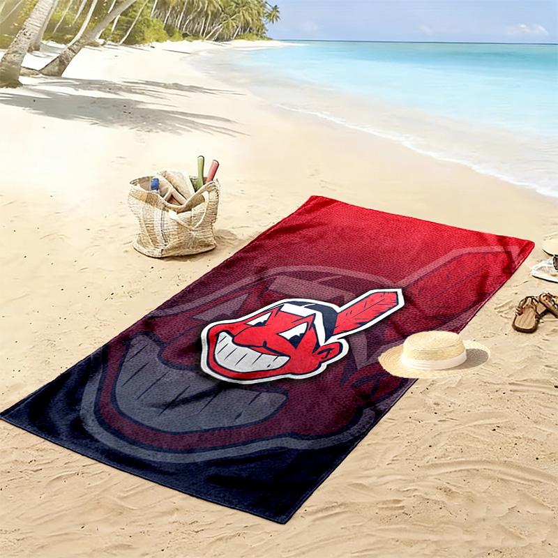Cleveland Guardians Print Beach Towel, Large Soft Quick Dry Towel for Beach Camping Swimming