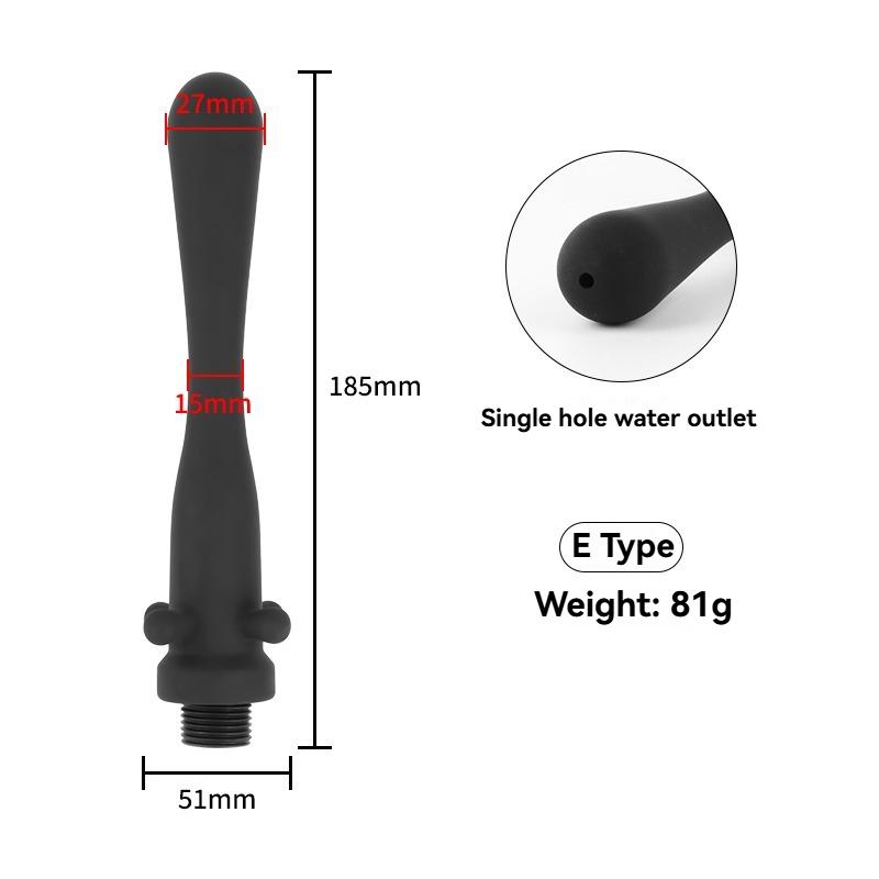 New Soft Silicone Enema Kit Multi Size Vaginal Anal Douche Heads  Professional Intimate Cleaning for Constipation Relief Adult Toy Insert Masturbator