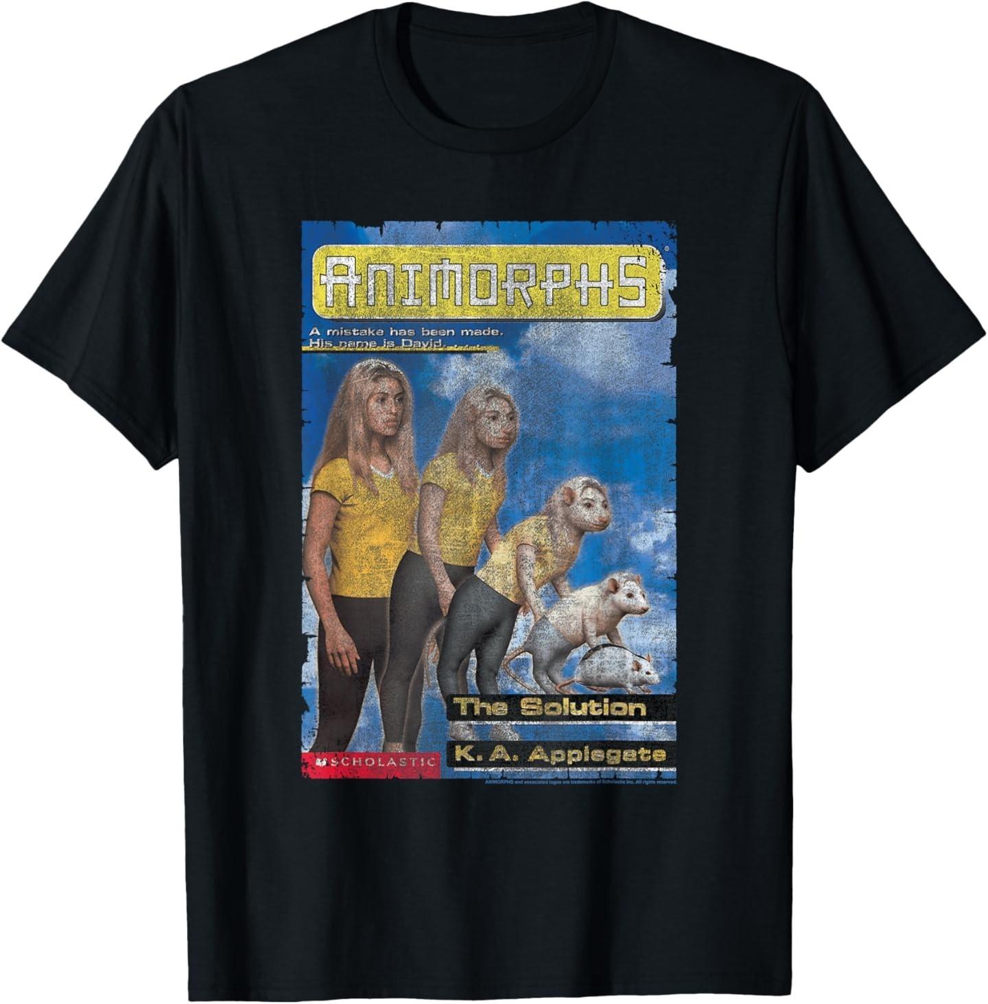 Animorphs The Solution Opossum Transformation Book Cover T-Shirt S разноцветный