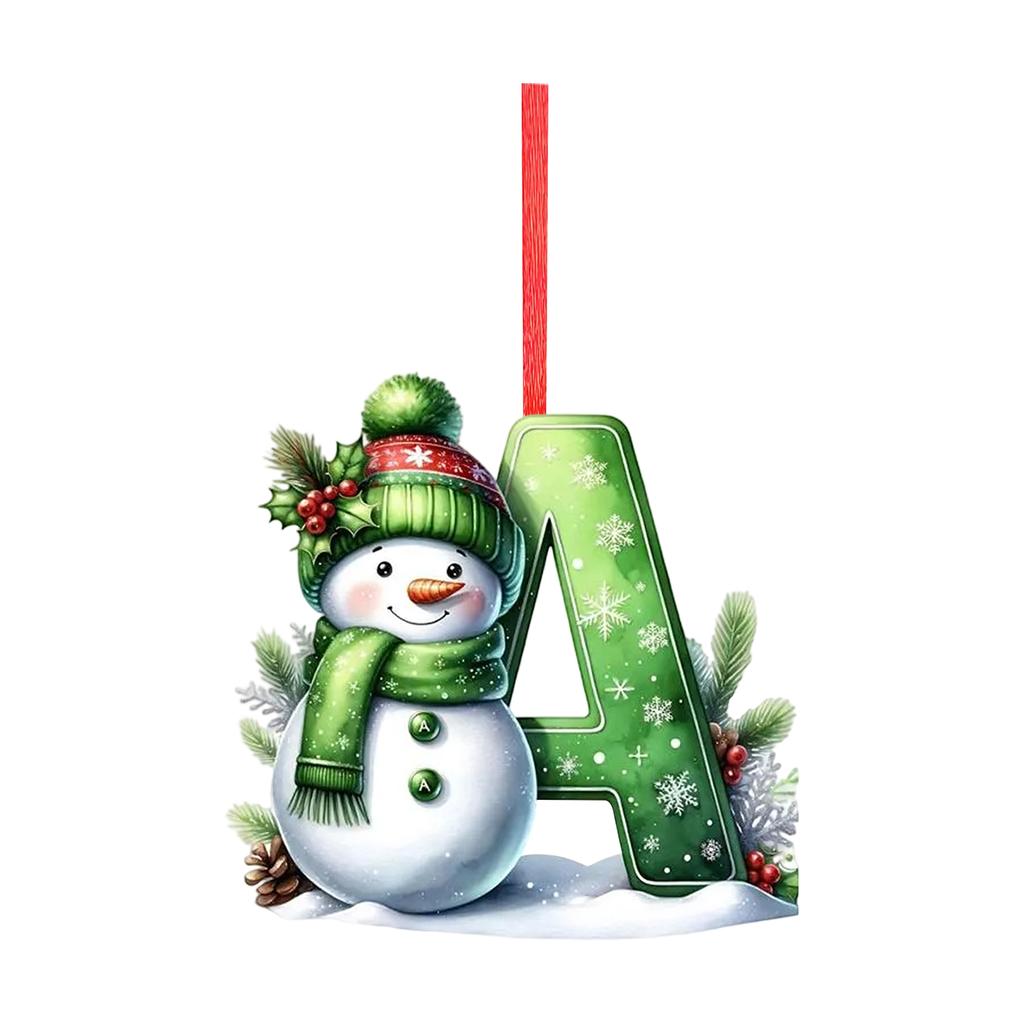 2D Christmas Decoration Pendant Christmas Tree Tag Theme Party Crafts Ornament