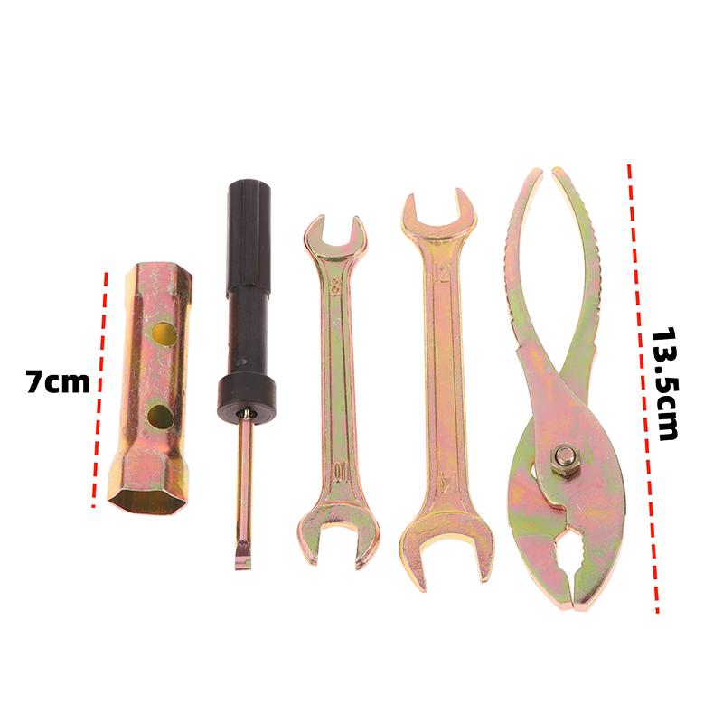 1 Set Aluminum Alloy Motorcycle Repair Tool Motorcycle Spark Plug Spanner Wrench Socket Tool Kit Pliers Wrenches Screwdrive