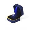 1 Pz Scatola Anello Gioielli LED Lusso Collana Ciondolo Regali Espositore Con Luce Per Proposta Fidanzamento Matrimonio Astuccio