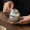 Hand Drawn Beautiful Landscape Teapot Tea Maker Tea Kettle Tea Ceremony Kungfu Tea Set Ball Hole Filtration Single Pot