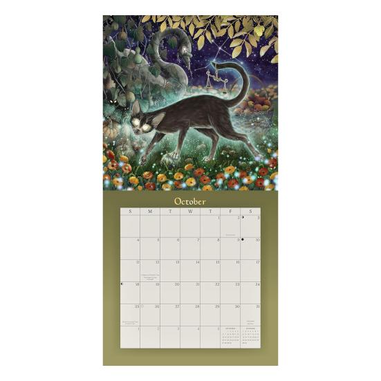 2026 Magický Mystický Kočičí Nástěnný Kalendář Legrační Kočka 12měsíční Kalendář Leden 2026 - Prosinec 2026 Plánovač Organizér Domácí Kanceláře
