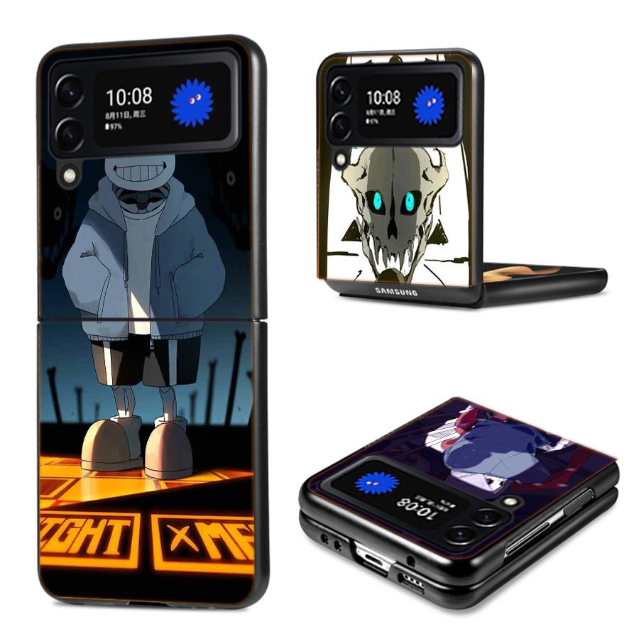 Game Undertale Phone Case For Samsung Z Flip 7 6 5G Galaxy Z Flip4 Z Flip5 Z Flip3 Coque Black Hard PC Shell Protective Cover