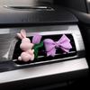 Cute Internet-Famous Bunny Car Air Freshener, Long-Lasting Aroma Diffuser, Car Vent Bouquet Decoration Clip, Gift for Girls