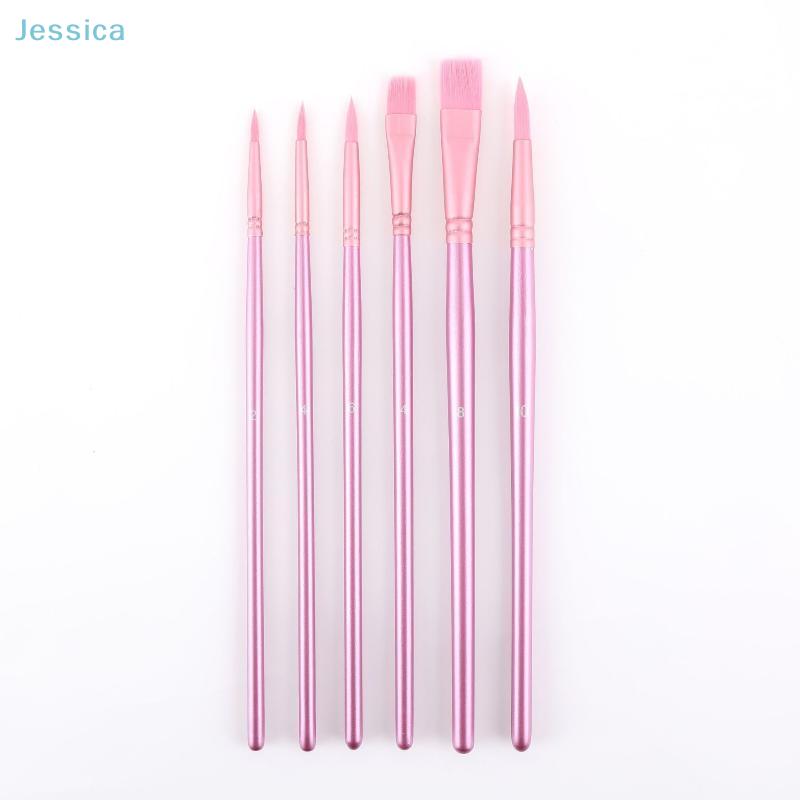 Nylon Bristle Wooden Handle Pointed And Flat Watercolor Paintbrush Set For Art, Acrylic, Gouache, And Oil Painting