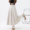 Skirt Women's Spring and Summer Pleated Skirt Mid-length Skirt High Waist Thin Elegant High-end Skirt