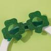 Irish Shamrock Eyeglasses Green Four Leaf Clovers Glasses Leprechaun Costume for Women Men Saint Patrick's Day Sunglass
