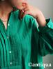 Antiqua Indian Cotton Pullover One Size Green Women's Blouse/Shirt, IYA-00059, 30,