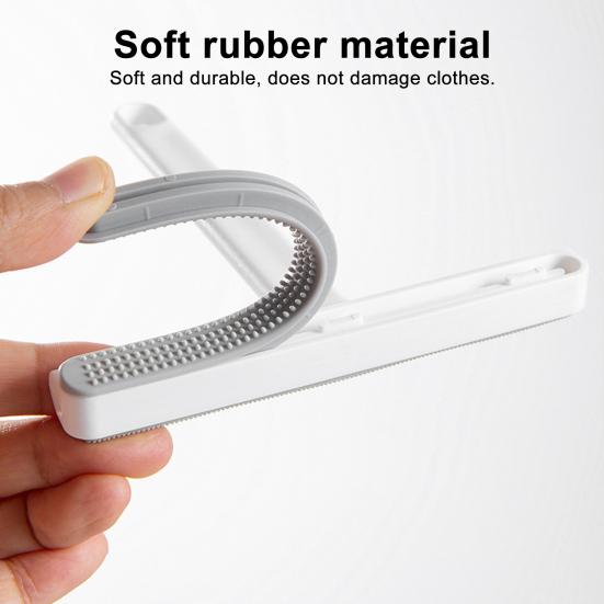 Clothes Shaver Soft Rubber Dual Head Design Lint Brush Ergonomic Handle Fabric Pill Remover Clothing Maintenance Tool