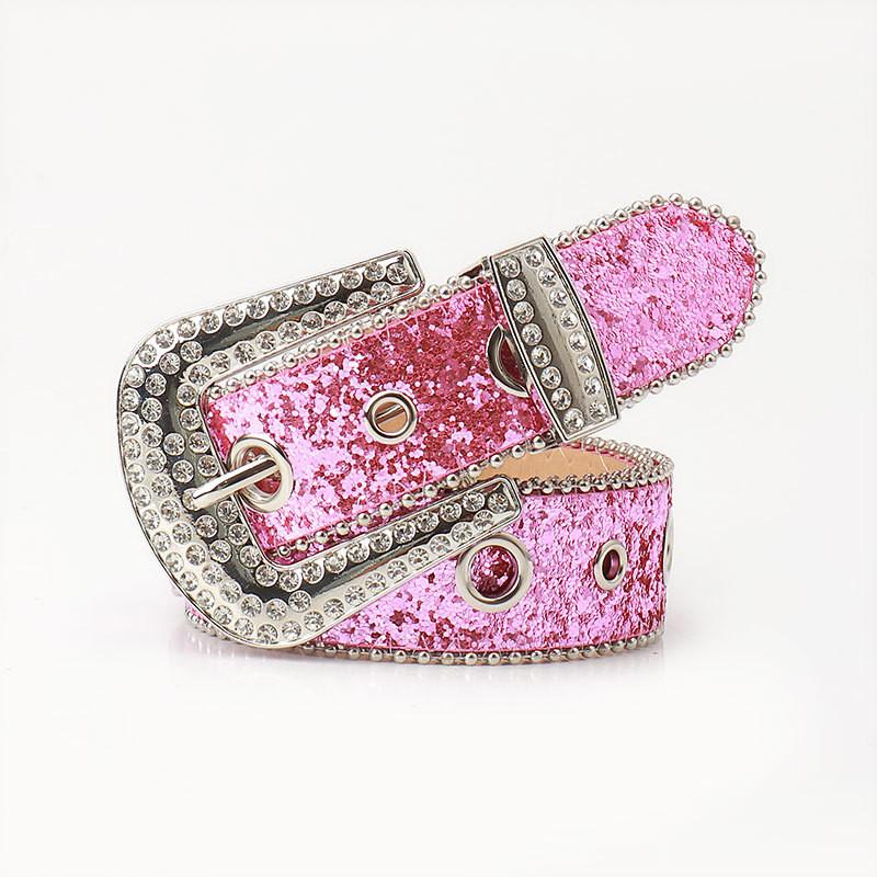 Punk Rhinestone Leather Belt For Women With Anklehigh Skirt Fashion Accessories