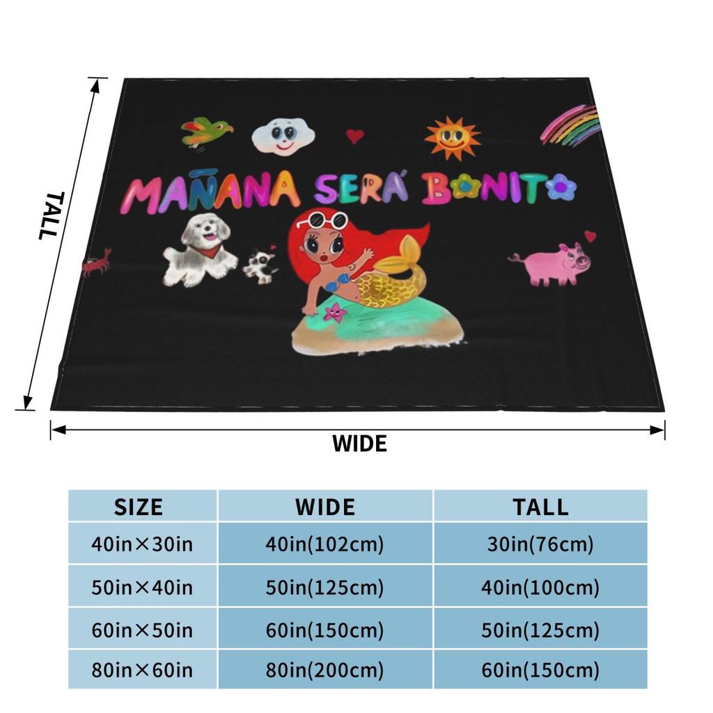 Manana Sera Bonito Colombian Music Singer Karol G Blanket Soft Warm Flannel Throw Blanket Cover for Bed Living Room Travel Home