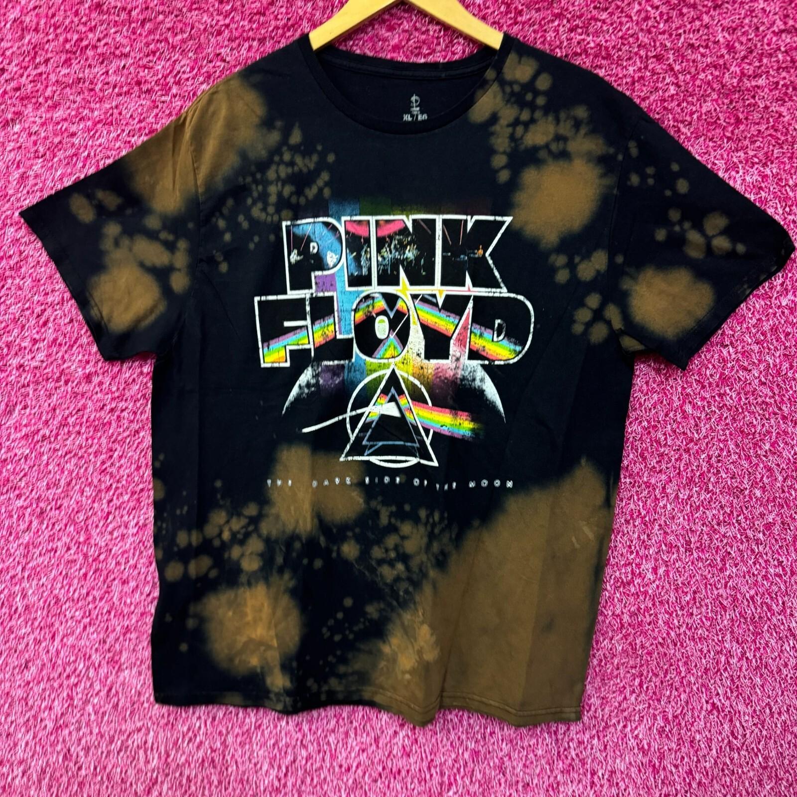 Рок-футболка Pink Floyd Dark Side of The Moon с отбеливающим окрашиванием 4XL